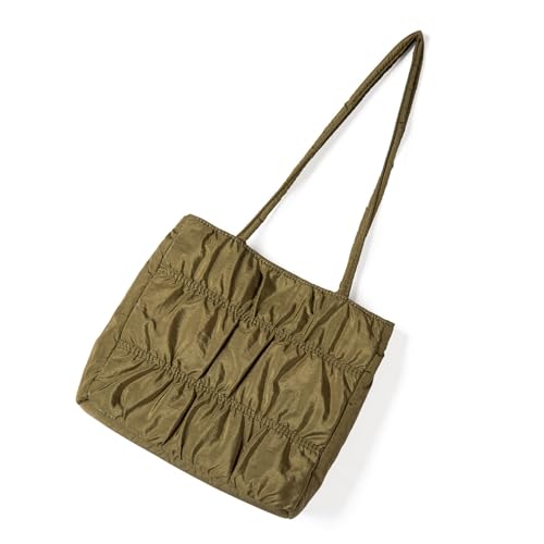 MLWSKERTY Stylish Achselbeutel Für Frauen Große Kapazität Umhängetasche Falten Handtasche Einkaufen Einfacher Unterarm Pendeln Frauen Schulter Großer Kapazität Achselfalt Faltenhandtasche Einfacher von MLWSKERTY