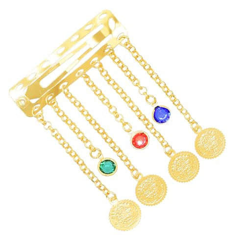 Mode Golden Legierungshaarclip Mit Vintage Münz Quasten Und Strassstichen Styles Haarnadel von MLWSKERTY