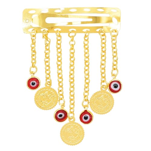 Mode Golden Legierungshaarclip Mit Vintage Münz Quasten Und Strassstichen Styles Haarnadel von MLWSKERTY