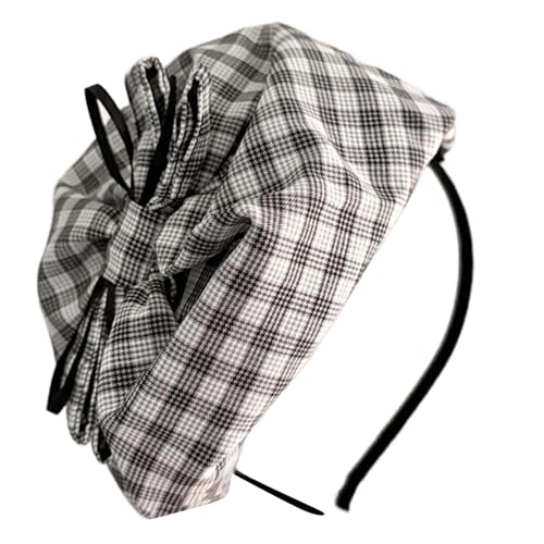 Plaids Bowknot Stirnband Elegant Französische Haarband Haarstyling Accessoires Für Frauen Ästhetisches Formelles Bankett Haarhoop Spezialereignis Stirnband von MLWSKERTY
