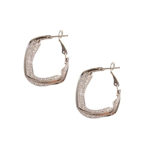 Quadratische Reifenoopringe Für Frauen Temperament Mädchen Party Tragen Schmuck Stylish Accessoire Für Partys Und Geschenke von MLWSKERTY