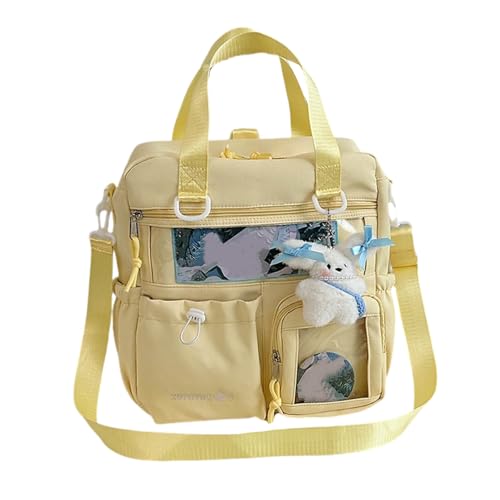 Rucksack Mit Großer Kapazität Transparenter Schulbeutel Daypack Schulter Crossbody Tasche Casual Rucksack Notebook Tasche Handtasche von MLWSKERTY