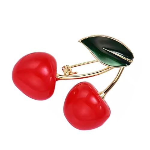 Stilvolle Kirschen Brosche Einzigartige Leichtmetallschmuck Modekleidung Schmuck Geeignet Für Musikfestivals Und Partys Stilvoll von MLWSKERTY