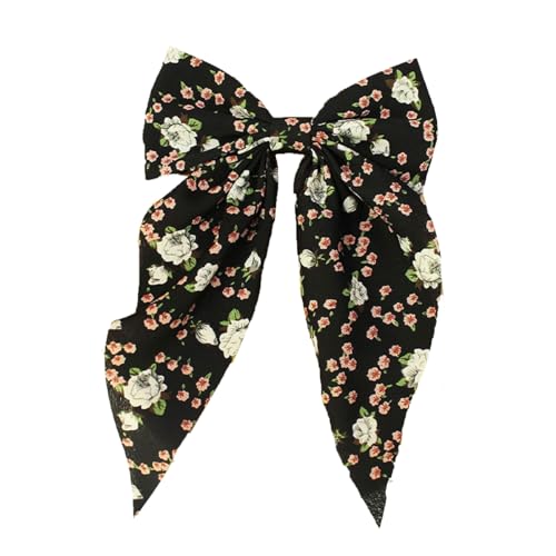 Stylish Blumenmuster Haare Barrettes Clip Süßer Haarnadel Barrette Bowknot Clip Weihnachten Für Frauen Mädchen Bequemes Haar Accessoire von MLWSKERTY