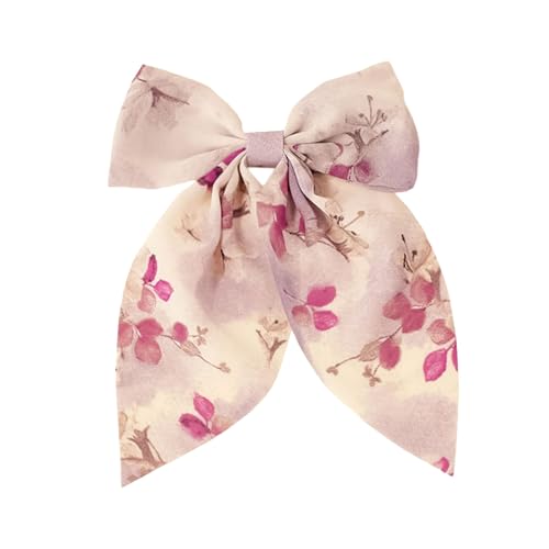 Stylish Blumenmuster Haare Barrettes Clip Süßer Haarnadel Barrette Bowknot Clip Weihnachten Für Frauen Mädchen Bequemes Haar Accessoire von MLWSKERTY