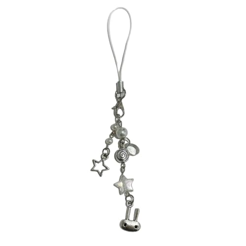 Stylish Heart Telefonkette Ornament Perlen Handy Anhänger Telefon Lanyard Tasche Charme Für Modische Personen Legierte Acryl Schlüsselbeine von MLWSKERTY