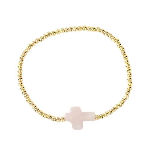 Überkreuzt Design Armband Mit Goldenen Perlen Und Elastischer Schnur Für Modestürme Die Nach Stilen Und Spirituellem Modischen Religiösen Schmuck Suchen von MLWSKERTY