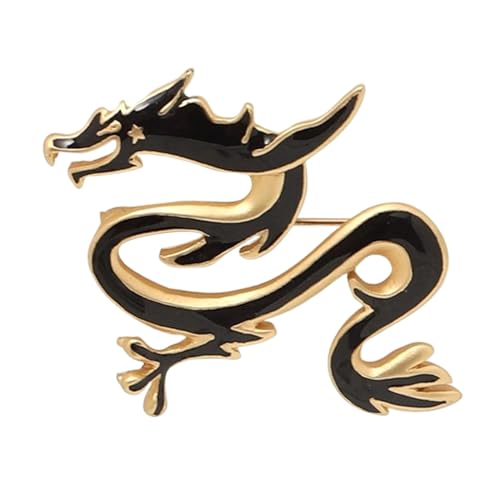 Vintage Dragon Brosche Retro Badge Fashion Schmuck Trendy Dragon Form Revers Pin Für Enthusiasten Leichtmetallabzeichen Accessoire von MLWSKERTY