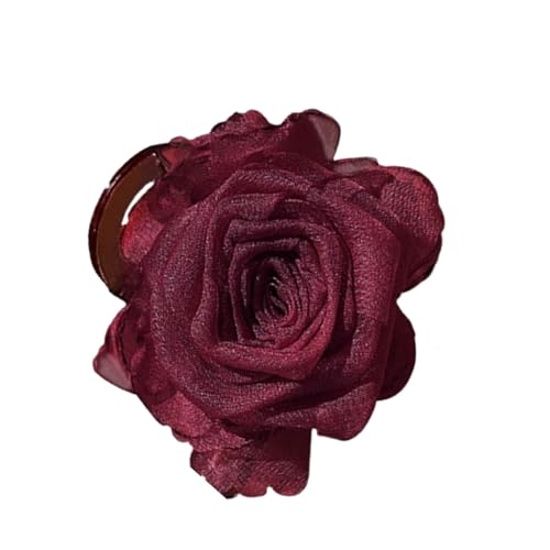 Weiches Tüll Blumenhaarklauen Clip Starker Kunststoffverschluss Weibliches Accessoire Elegantes Haarstück Für Tägliche Verwendung Praktischer Tüllklaue von MLWSKERTY