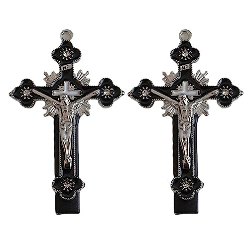 Y2K Legierung Cross Haircip Für Teenager Mädchen Vintage Haarclip Barrettes Für Seitenbalken Lady Styling Tool Kopfschmuck Gothics Punk von MLWSKERTY