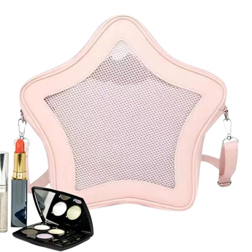 MLqkpwy Transparenter Rucksack in Sternform, Rucksack in Sternform – Ästhetische niedliche Handtasche | Umhängetasche mit großem Fassungsvermögen, Handtasche mit Schulterriemen, Organizer von MLqkpwy