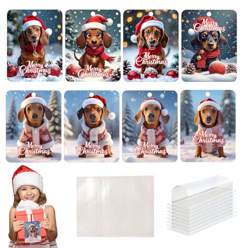 MLqkpwy Weihnachtsgeldhalter,Weihnachtsgeldhalter für Bargeld, Geldhalter 8 Stück Cartoon-Geldkarten, Weihnachtsanhänger, Weihnachtsschmuck mit Umschlägen für den Weihnachtsbaum von MLqkpwy