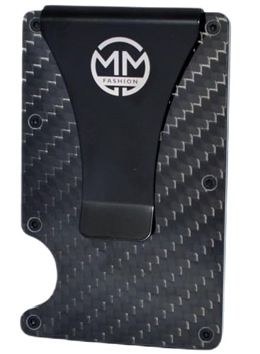 MM FASHION MODERN MAN FASHION Kartenetui Metall mit RFID NFC Schutz Karten Geldbörse Herren Geldbeutel Doppelt Karten Etui für 10 Karten (Carbon) von MM FASHION MODERN MAN FASHION