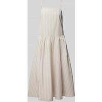 MM Knielanges Kleid im Stufen-Look Modell 'ETTORE' in Sand, Größe 38 von MM