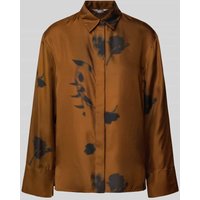 MM Regular Fit Hemdbluse aus reiner Seide Modell 'ERACLEA' in Cognac, Größe 44 MM Regular Fit Hemdbluse aus reiner Seide Modell 'ERACLEA' in Cognac, Größe 44 von MM