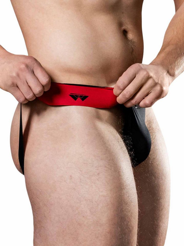 MM String MM The Original Jockstrap Special Edition REVERSIBLE Black/Red 2'' von MM