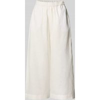 MM Wide Leg Leinenhose mit elastischem Bund Modell 'MINNIE' in Offwhite, Größe 36 von MM