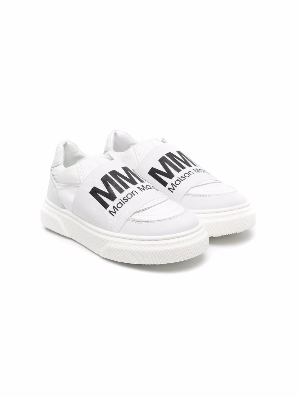 MM6 Maison Margiela Kids Slip-On-Sneakers mit Logo - Weiß von MM6 Maison Margiela Kids