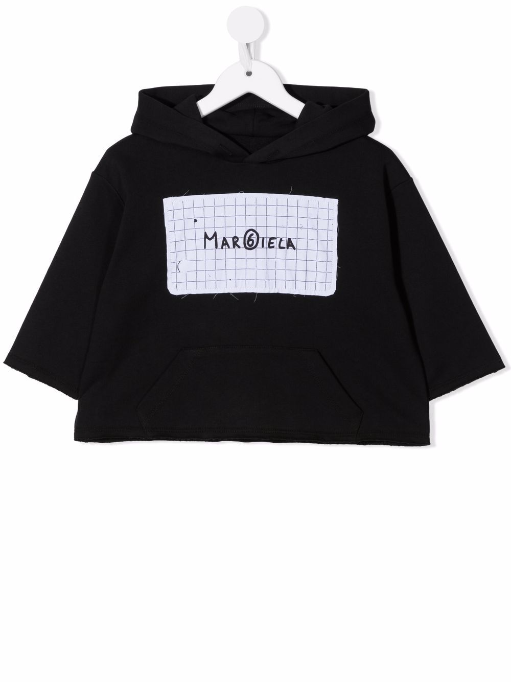 MM6 Maison Margiela Kids Hoodie mit Logo-Patch - Schwarz von MM6 Maison Margiela Kids