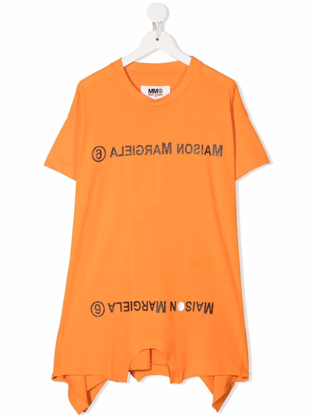 MM6 Maison Margiela Kids T-Shirtkleid mit Logo-Print - Orange von MM6 Maison Margiela Kids