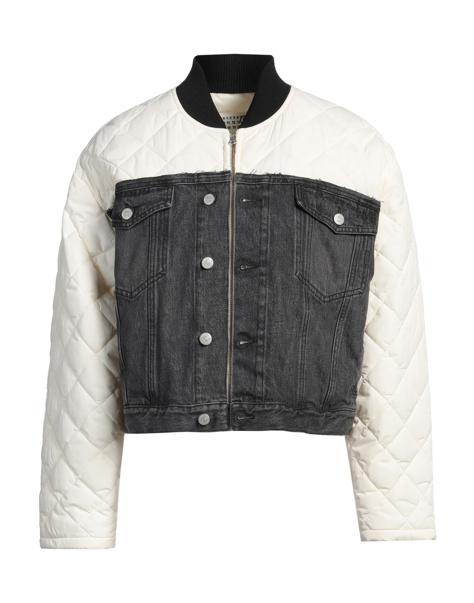 MM6 MAISON MARGIELA Jeansjacke/-mantel Damen Elfenbein MM6 MAISON MARGIELA Jeansjacke/-mantel Damen Elfenbein von MM6 MAISON MARGIELA