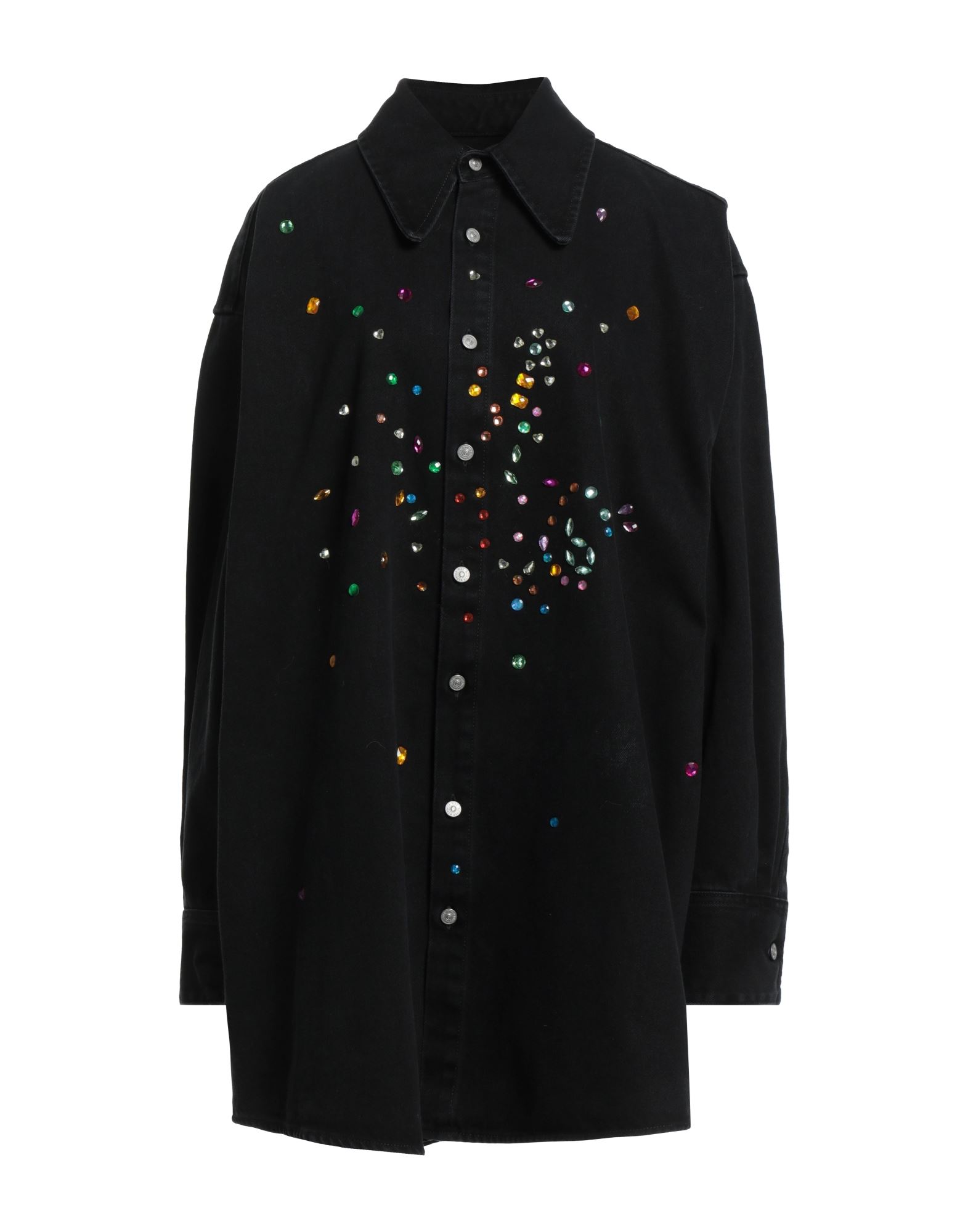 MM6 MAISON MARGIELA Jeanshemd Damen Schwarz von MM6 MAISON MARGIELA