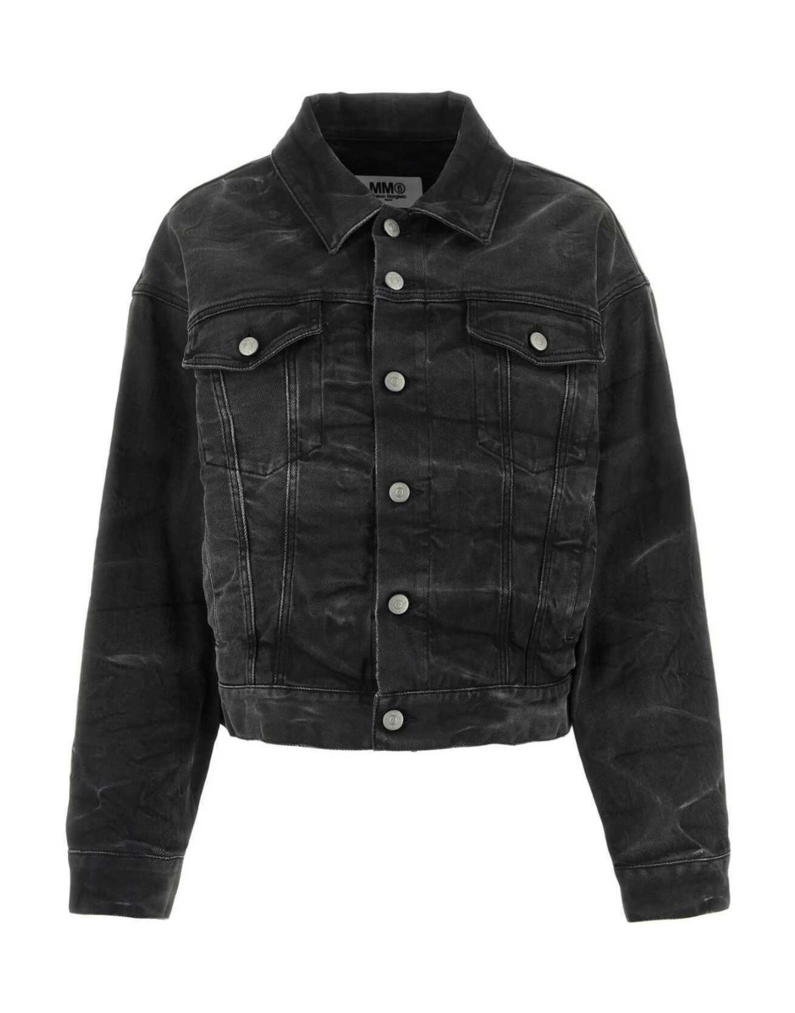 MM6 MAISON MARGIELA Jeansjacke/-mantel Damen Schwarz von MM6 MAISON MARGIELA