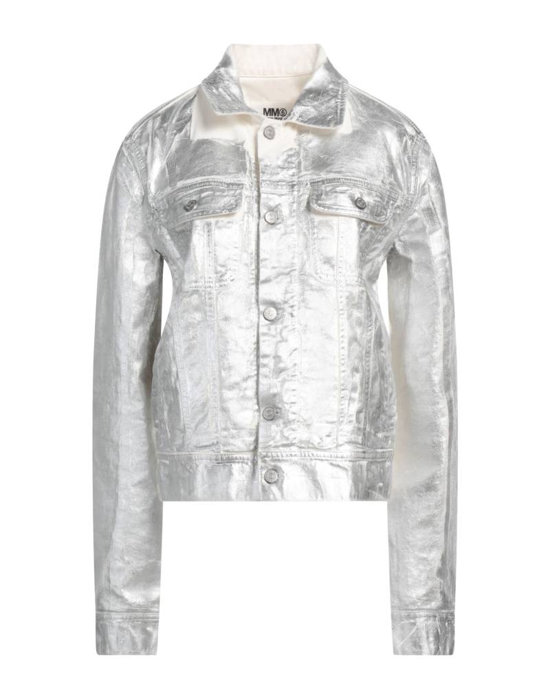 MM6 MAISON MARGIELA Jeansjacke/-mantel Damen Silber von MM6 MAISON MARGIELA