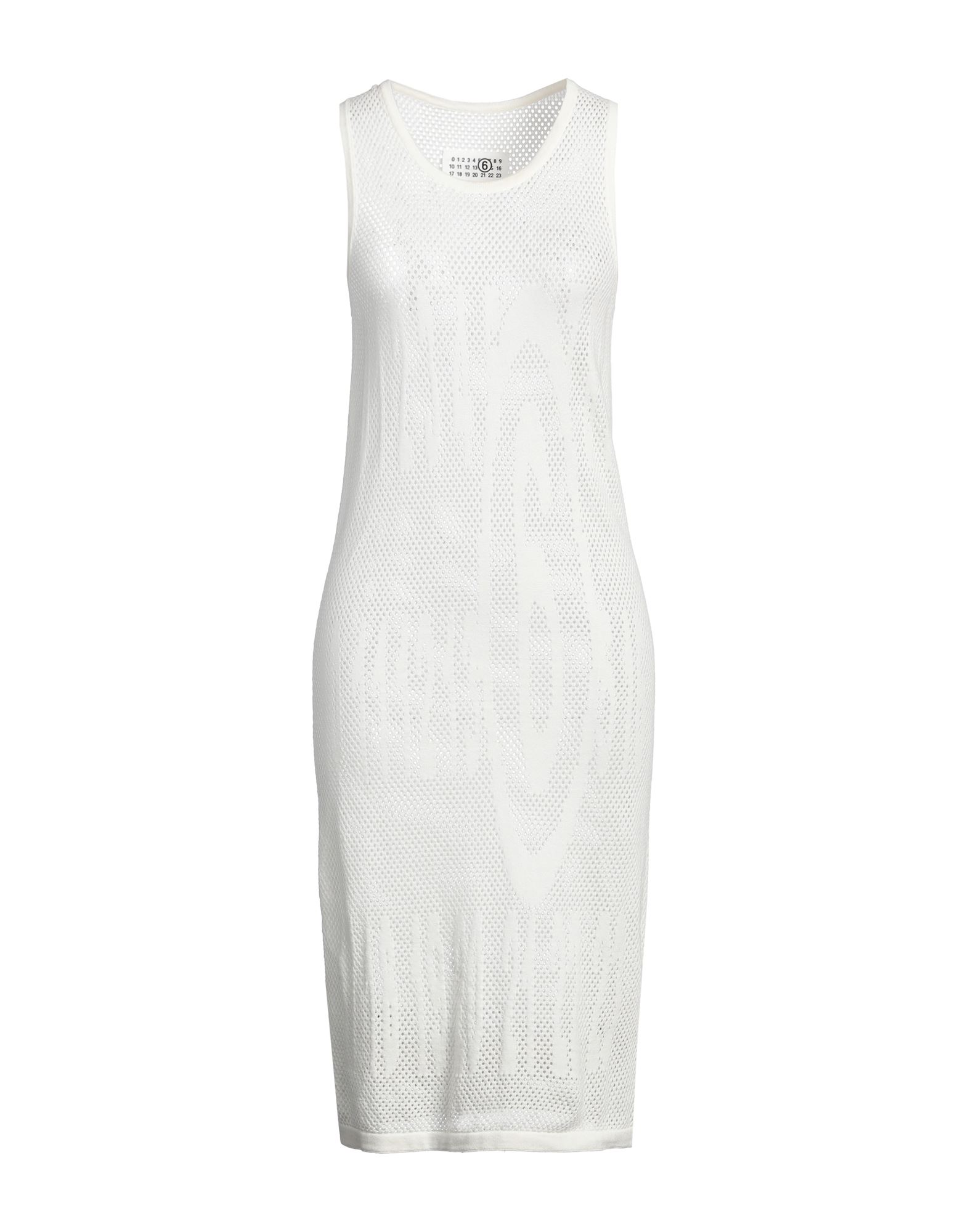 MM6 MAISON MARGIELA Midi-kleid Damen Cremeweiß MM6 MAISON MARGIELA Midi-kleid Damen Cremeweiß von MM6 MAISON MARGIELA