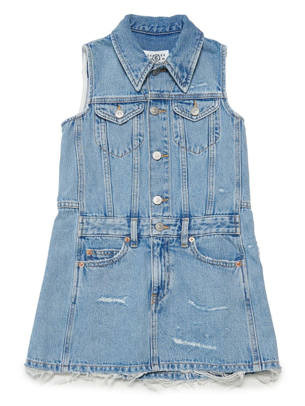 MM6 Maison Margiela Kids Ärmelloses Jeanskleid - Blau von MM6 Maison Margiela Kids