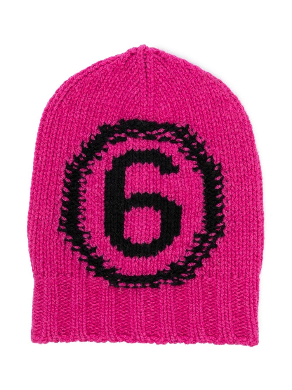 MM6 Maison Margiela Kids Beanie mit Intarsien-Logo - Rosa von MM6 Maison Margiela Kids