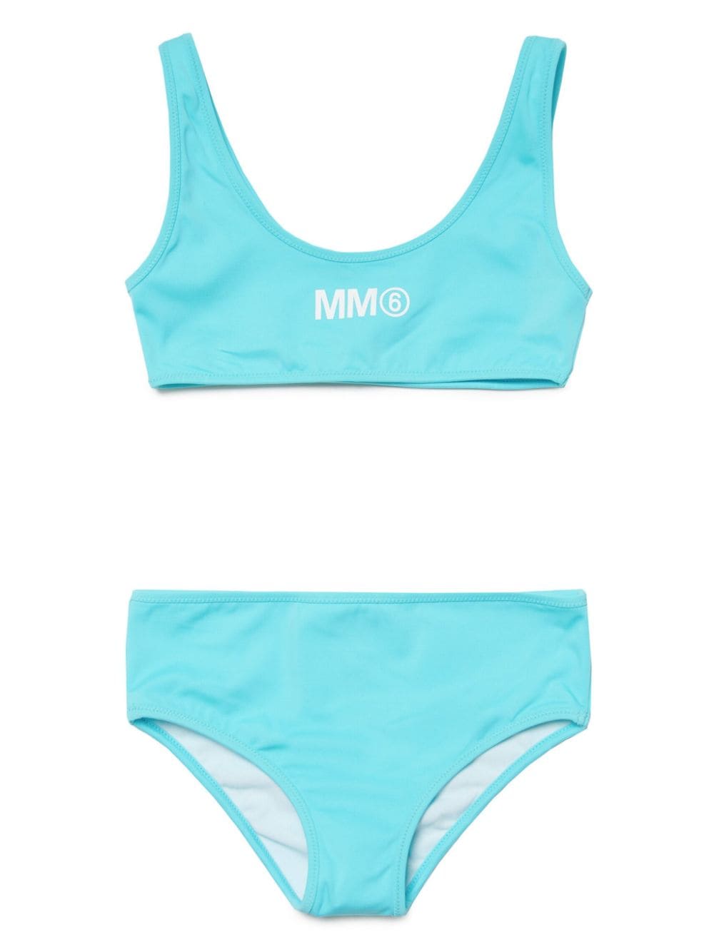MM6 Maison Margiela Kids Bikini mit Logo-Print - Blau von MM6 Maison Margiela Kids