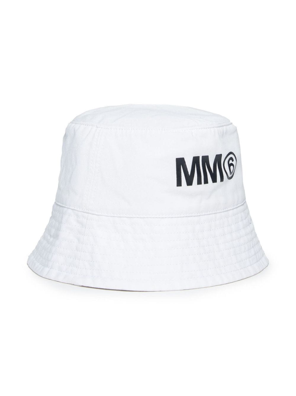 MM6 Maison Margiela Kids Fischerhut mit Logo-Print - Weiß von MM6 Maison Margiela Kids