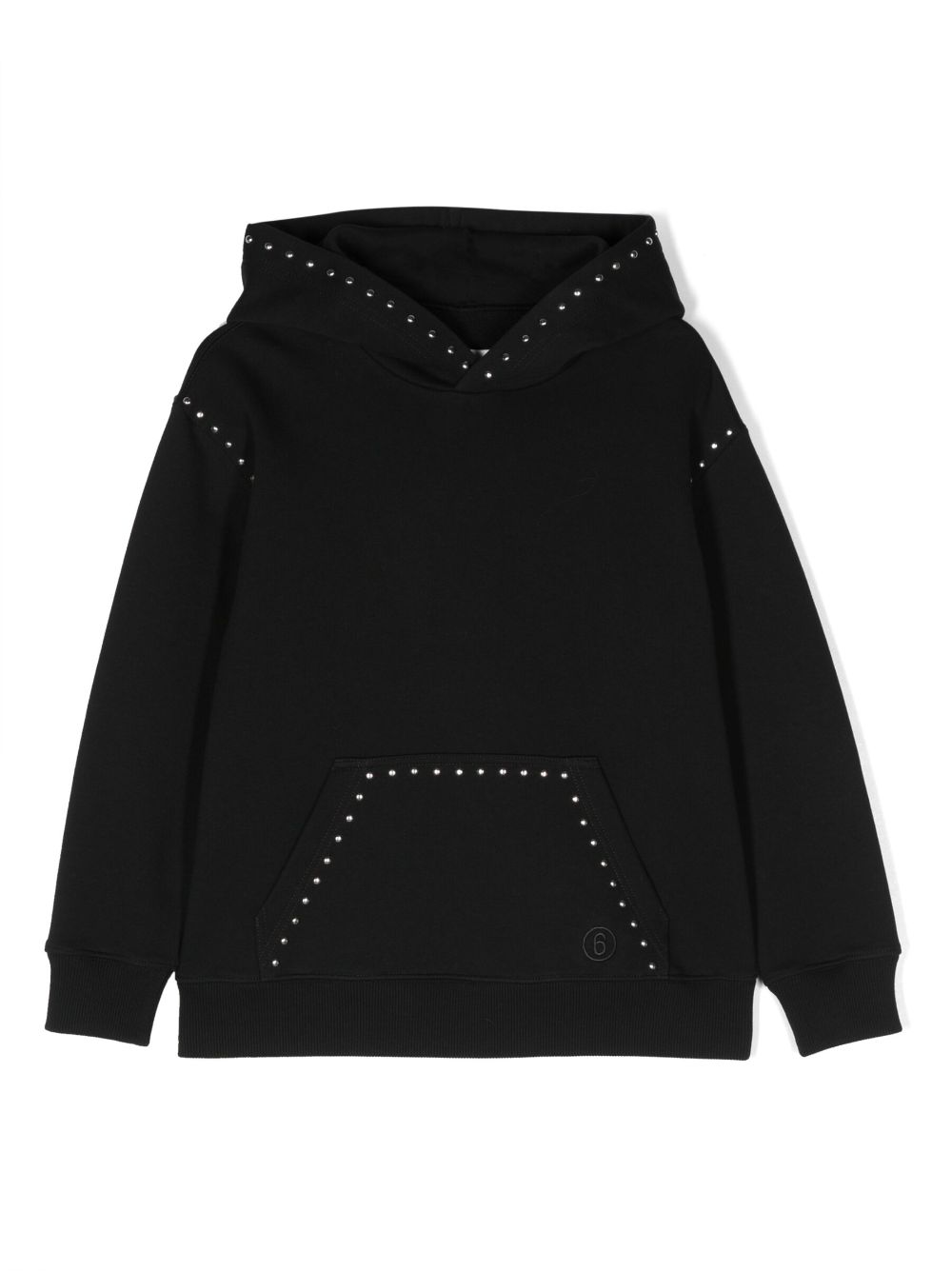 MM6 Maison Margiela Kids Hoodie mit Nieten - Schwarz von MM6 Maison Margiela Kids