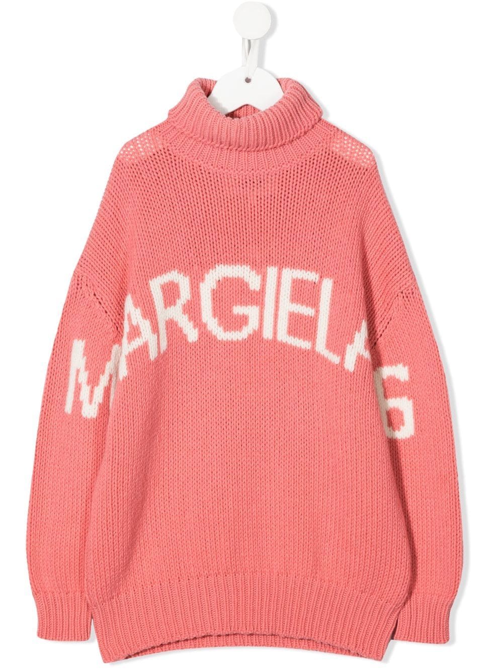 MM6 Maison Margiela Kids Intarsien-Pullover mit Rollkragen - Rosa von MM6 Maison Margiela Kids