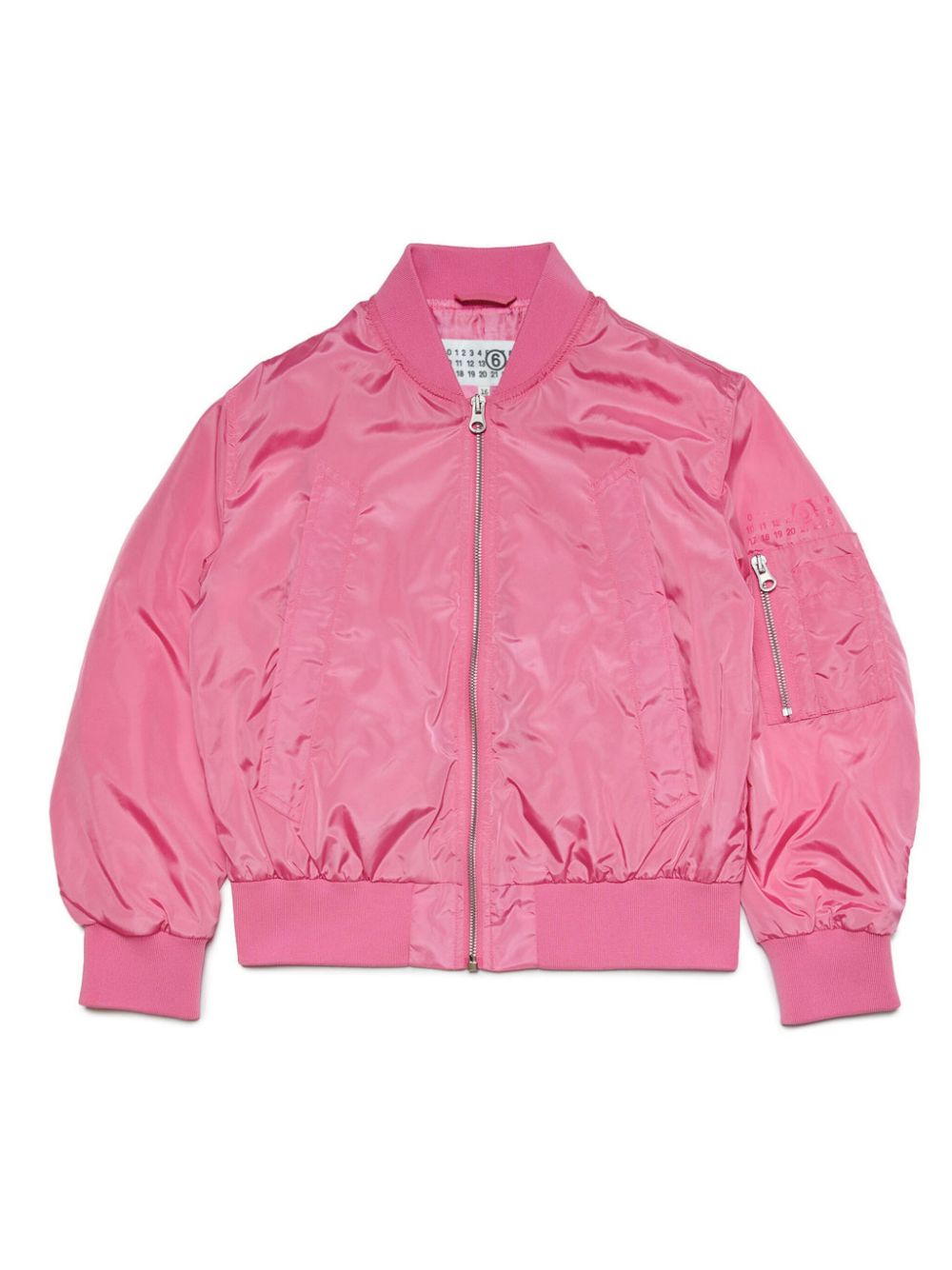 MM6 Maison Margiela Kids Leichte Bomberjacke mit Glanzoptik - Rosa von MM6 Maison Margiela Kids