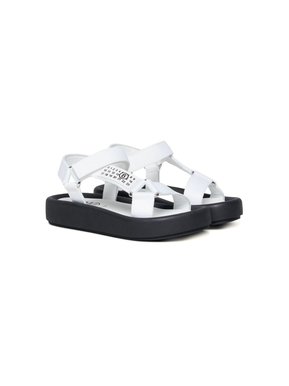 MM6 Maison Margiela Kids Sandalen mit Nummern-Motiv - Weiß von MM6 Maison Margiela Kids