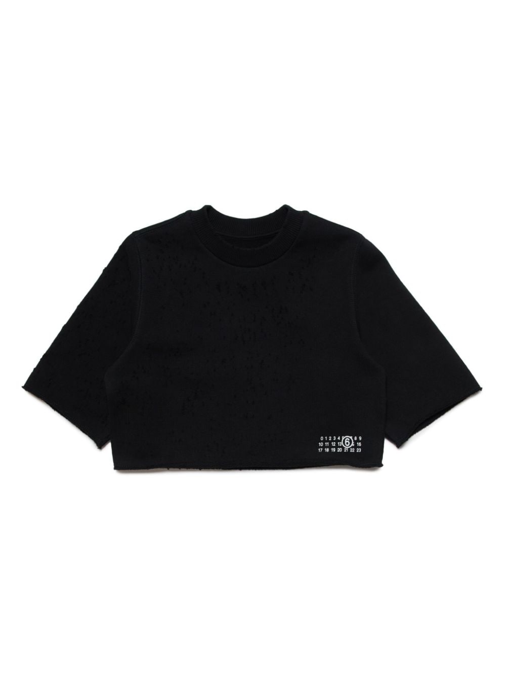 MM6 Maison Margiela Kids T-Shirt mit Nummern-Motiv - Schwarz von MM6 Maison Margiela Kids