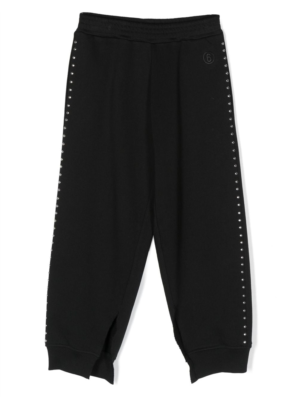 MM6 Maison Margiela Kids Tapered-Hose mit Nieten - Schwarz von MM6 Maison Margiela Kids