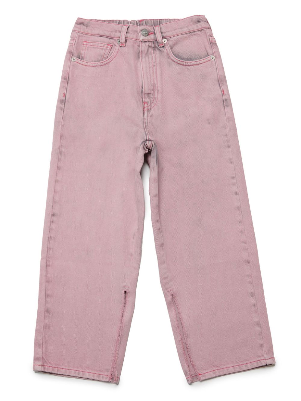 MM6 Maison Margiela Kids Weite Jeans mit Acid-Wash-Effekt - Rosa von MM6 Maison Margiela Kids