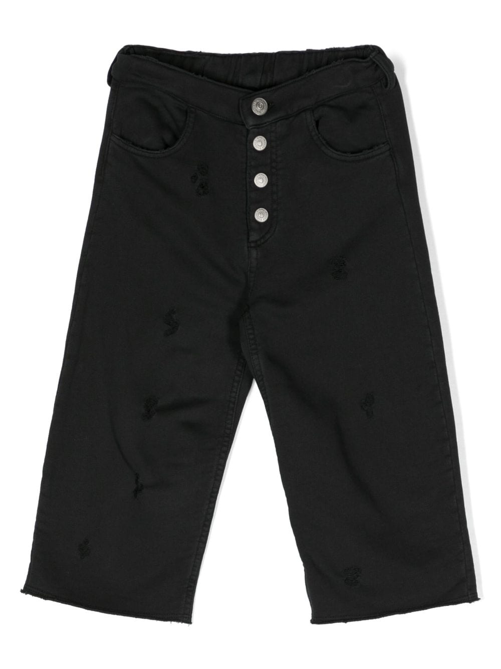 MM6 Maison Margiela Kids Wide-Leg-Jeans im Distressed-Look - Schwarz von MM6 Maison Margiela Kids