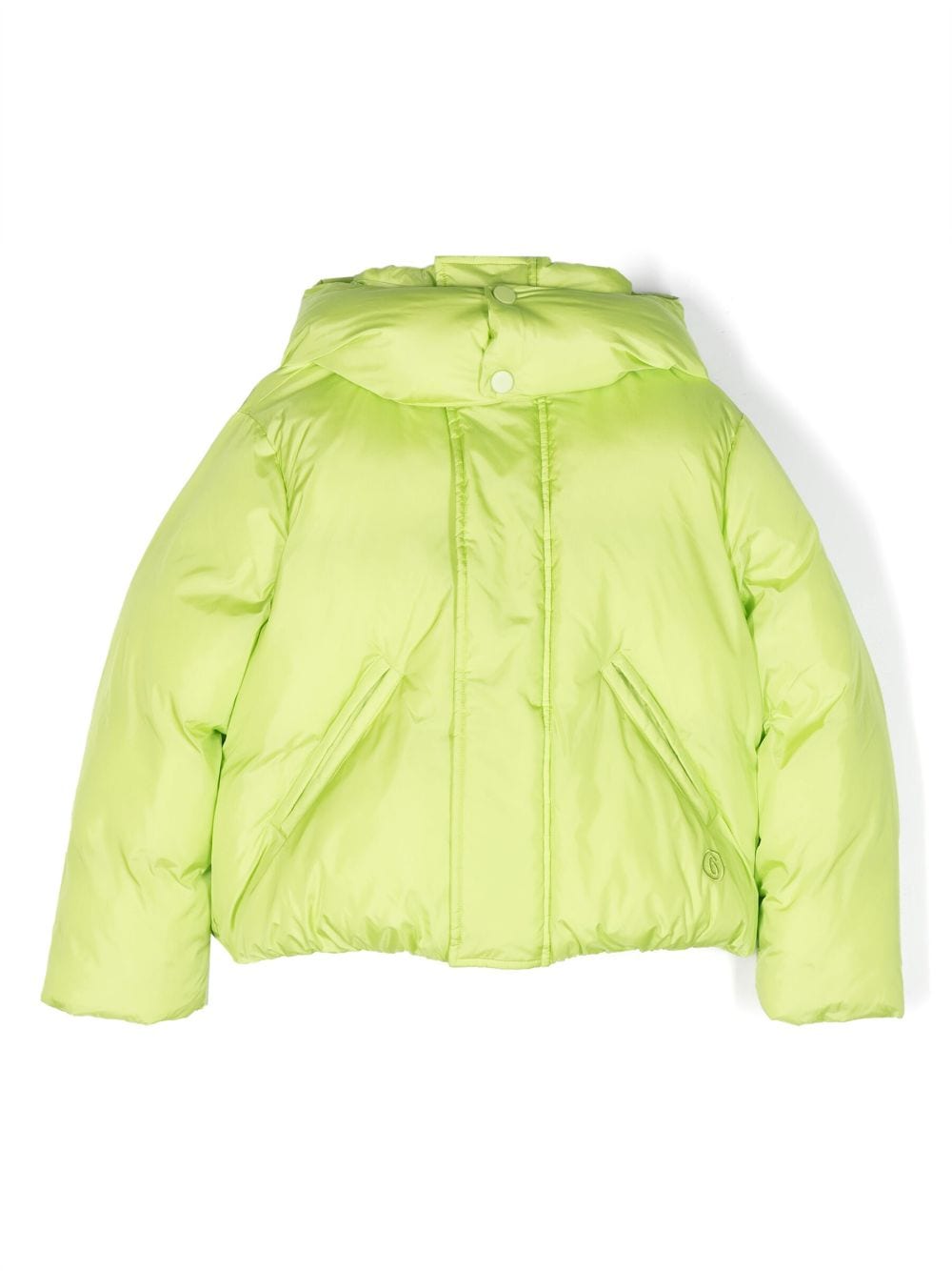 MM6 Maison Margiela Kids Gefütterte Kapuzenjacke mit Logo - Grün von MM6 Maison Margiela Kids