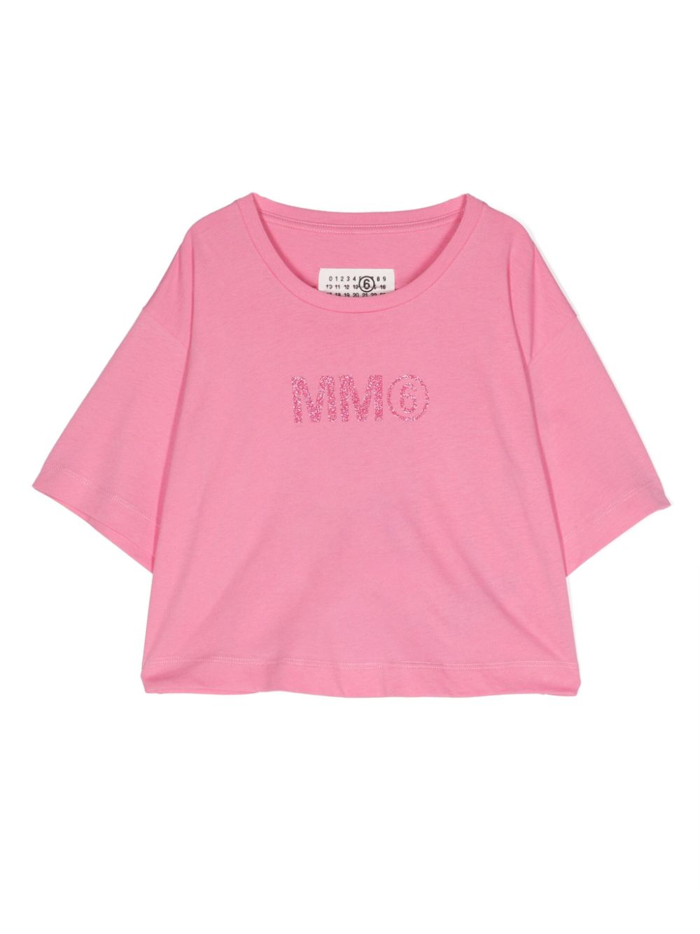 MM6 Maison Margiela Kids T-Shirt mit Glitter-Detail - Rosa von MM6 Maison Margiela Kids