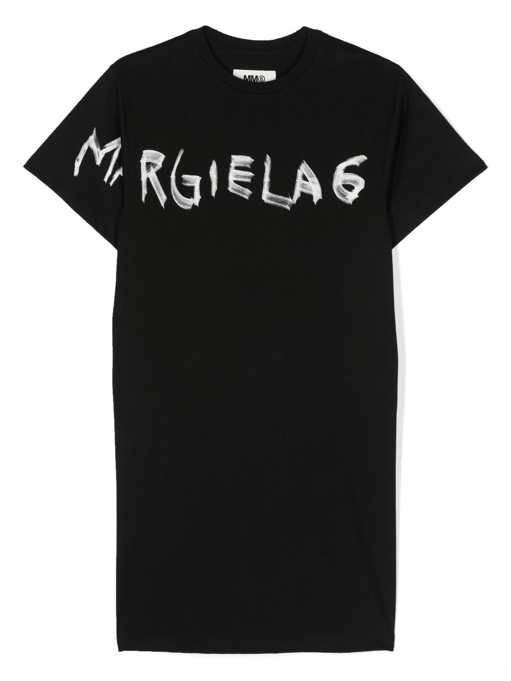 MM6 Maison Margiela Kids T-Shirtkleid mit Logo-Print - Schwarz von MM6 Maison Margiela Kids