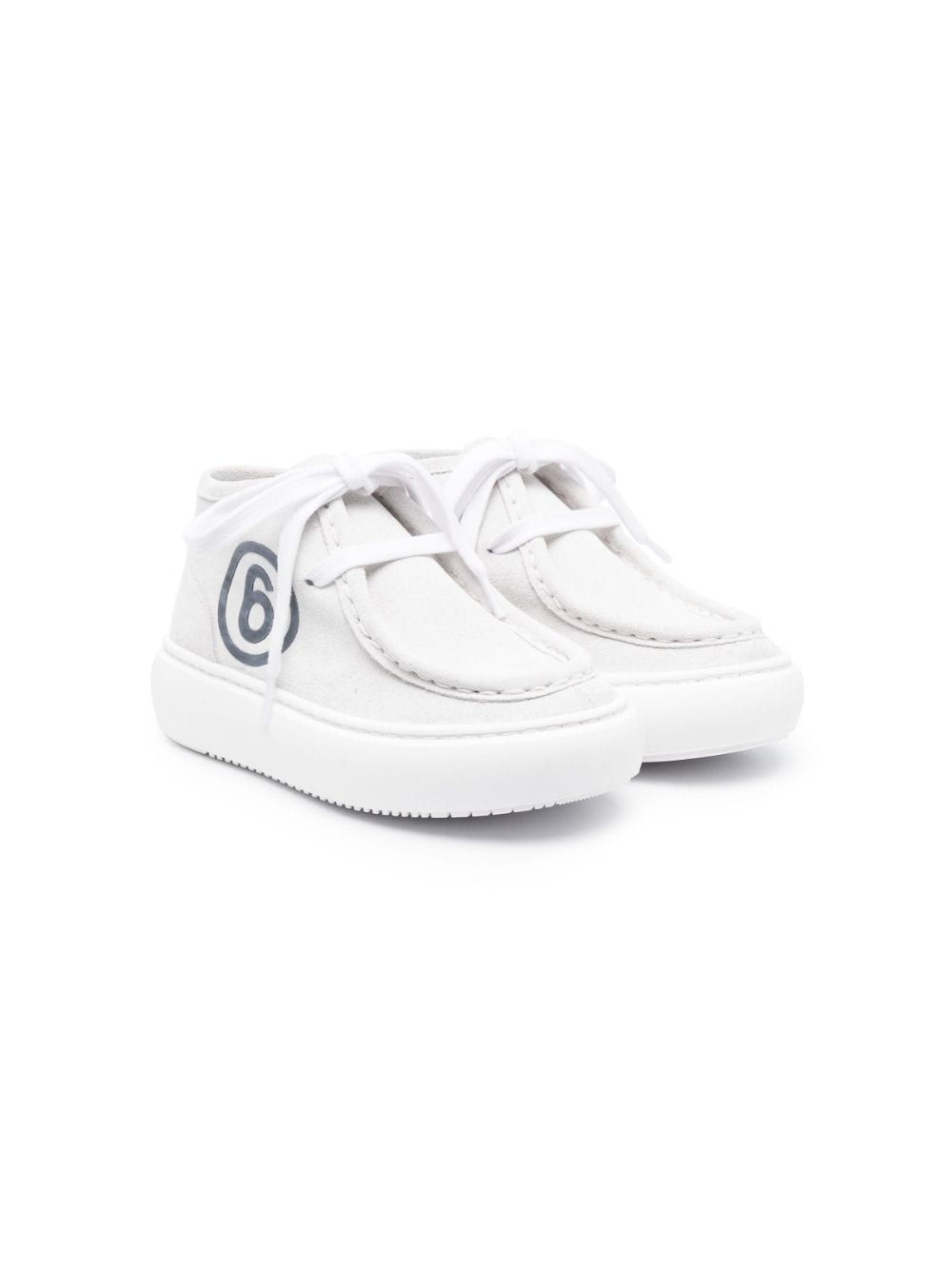 MM6 Maison Margiela Kids High-Top-Sneakers aus Leder - Weiß von MM6 Maison Margiela Kids