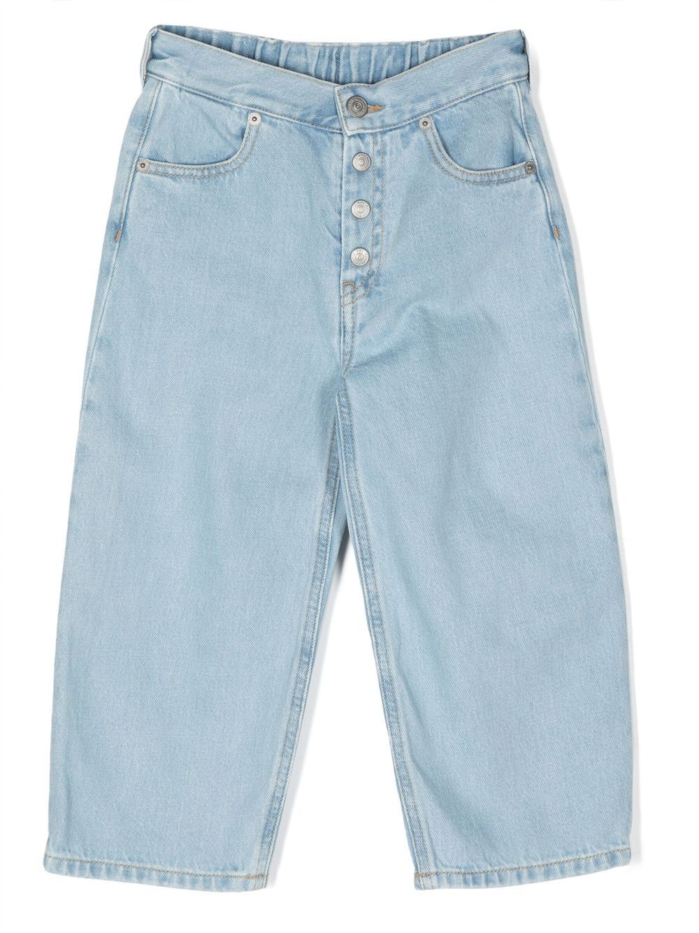 MM6 Maison Margiela Kids Slim-Fit-Jeans mit Logo-Patch - Blau von MM6 Maison Margiela Kids