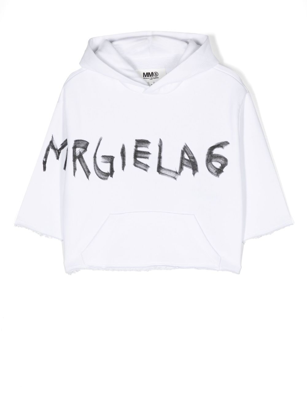 MM6 Maison Margiela Kids Hoodie mit Logo-Print - Weiß von MM6 Maison Margiela Kids