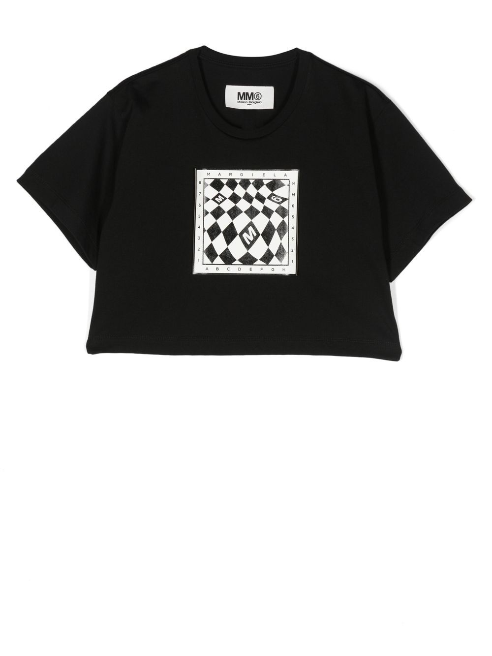 MM6 Maison Margiela Kids Cropped-T-Shirt mit Print - Schwarz von MM6 Maison Margiela Kids