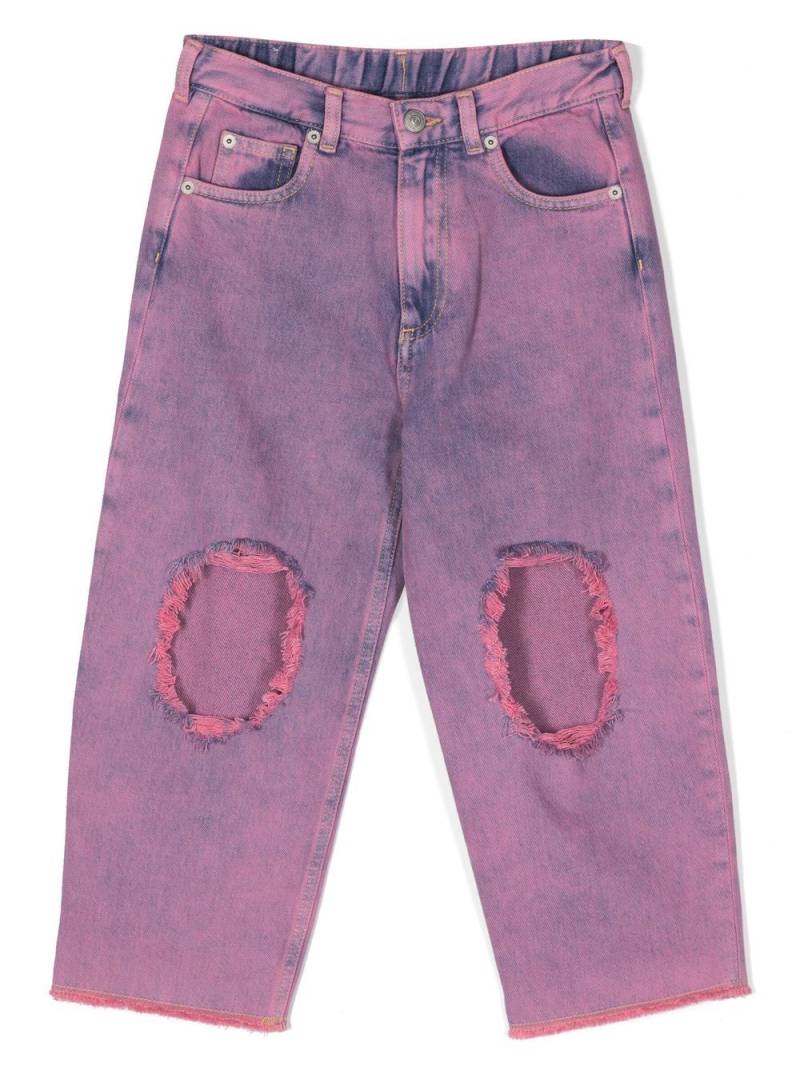 MM6 Maison Margiela Kids Gerade Jeans mit Distressed-Detail - Rosa von MM6 Maison Margiela Kids