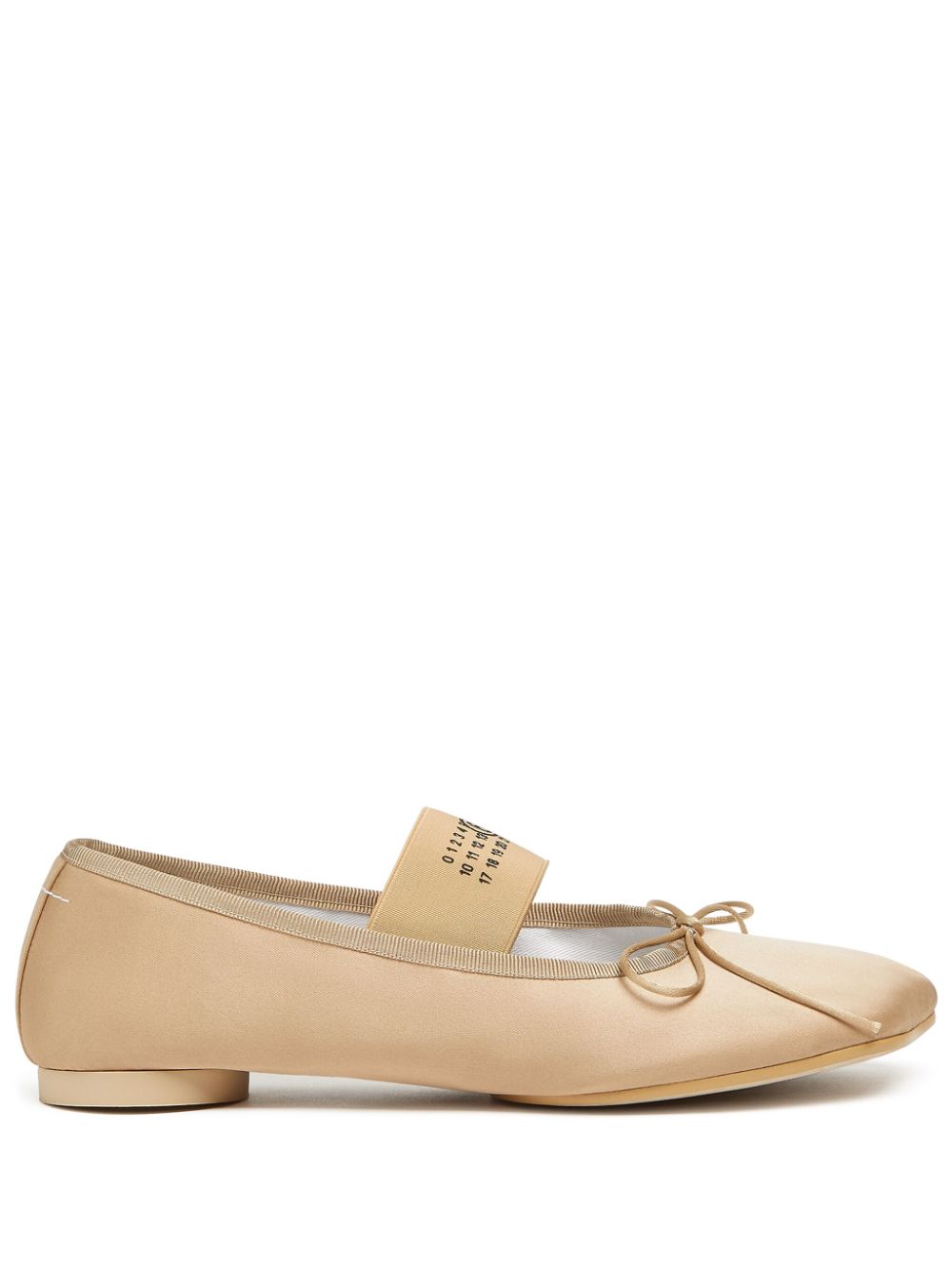 MM6 Maison Margiela Atomic Satin-Ballerinas - Nude von MM6 Maison Margiela